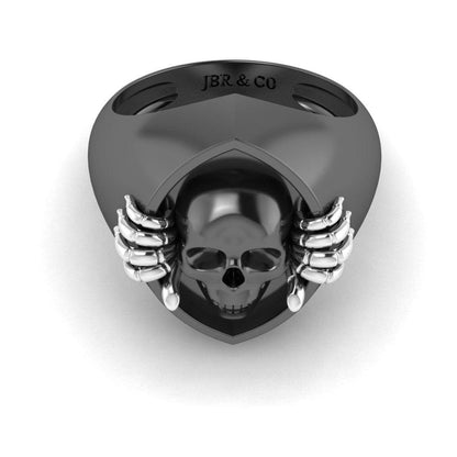 JBR Unisex Skull and Bone Sterling Silver Ring - JBR Jeweler