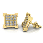 JBR V Prong Round Cut Hip Hop Iced Out Sterling Silver Stud Earrings For Mens and Women - JBR Jeweler