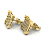 JBR V Prong Round Cut Hip Hop Iced Out Sterling Silver Stud Earrings For Mens and Women - JBR Jeweler