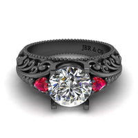JBR Vintage Art Deco Round Cut Sterling Silver Ring - JBR Jeweler