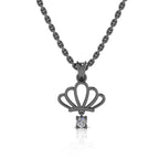 JBR Vintage Crown Sterling Silver Necklace - JBR Jeweler