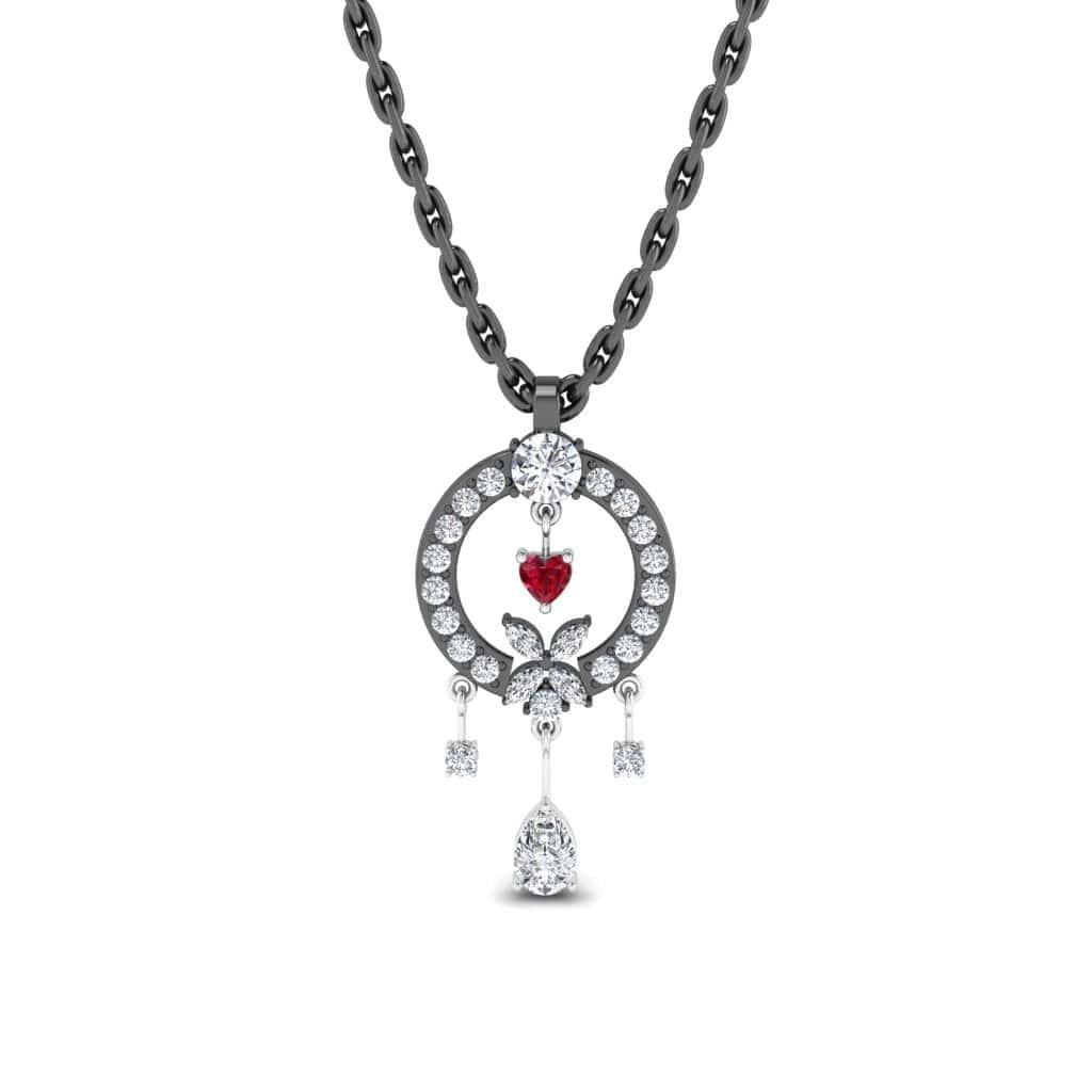 JBR Vintage Dangle Design Sterling Silver Pendant Necklace - JBR Jeweler