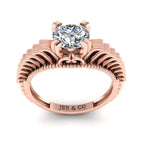 JBR Vintage Solitaire Engagement Ring In Sterling Silver - JBR Jeweler