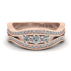 JBR Waves Energy Round Cut Sterling Silver Wedding Band - JBR Jeweler