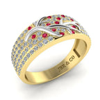 JBR Wide Shank Branch Sterling Silver Women's Band - JBR Jeweler