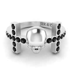 JBR Witchy Geeky Skull Womens Ring In Sterling Silver - JBR Jeweler