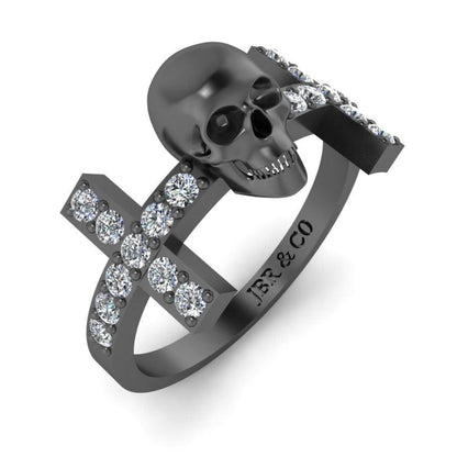 JBR Witchy Geeky Skull Womens Ring In Sterling Silver - JBR Jeweler