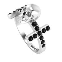 JBR Witchy Geeky Skull Womens Ring In Sterling Silver - JBR Jeweler