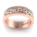 JBR Woven Two Tone Sterling Silver Stackable Band - JBR Jeweler