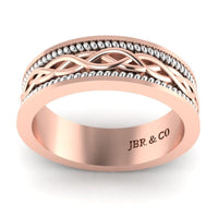 JBR Woven Two Tone Sterling Silver Stackable Band - JBR Jeweler