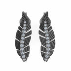 Leaf Simulant Pattern Stud Earrings in Sterling Silver - JBR Jeweler
