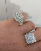 Luxury Hip hop Fully Iced Out Moissanite Baguette Diamond Champion Men's Rings - JBR Jeweler