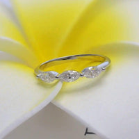 Marquise Cut Dainty Moissanite Stacking Wedding Ring - JBR Jeweler