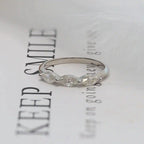 Marquise Cut Dainty Moissanite Stacking Wedding Ring - JBR Jeweler