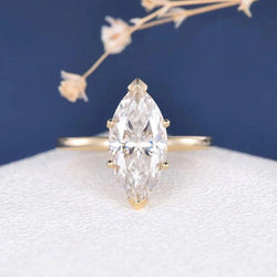 Marquise Cut Lab-Grown Diamond V Prong Engagement Ring - JBR Jeweler