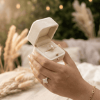Marquise moissanite cluster ring for modern brides