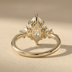 Luxury marquise cut moissanite wedding band