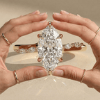 14K yellow gold marquise moissanite promise ring