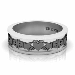 Men's Celtic Sterling Silver Claddagh Ring - JBR Jeweler