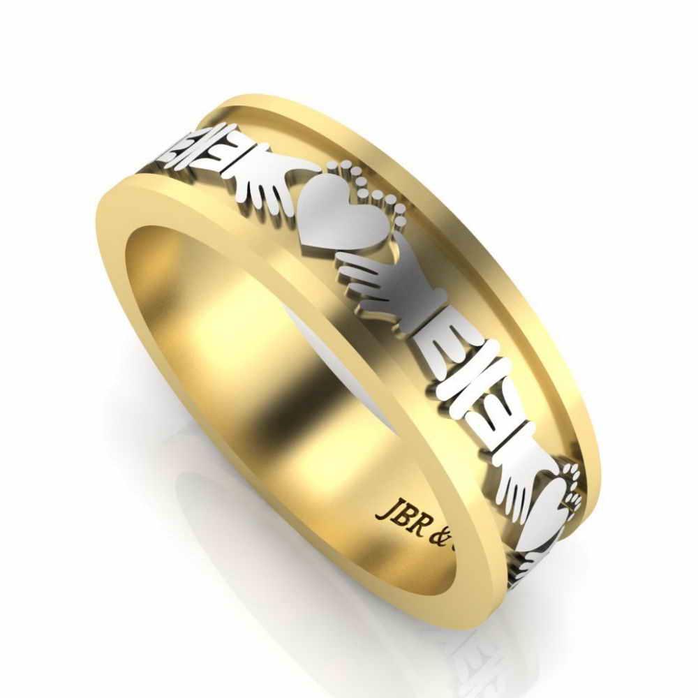 Men's Celtic Sterling Silver Claddagh Ring - JBR Jeweler