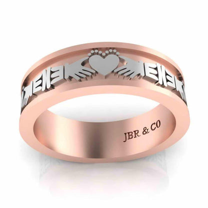 Men's Celtic Sterling Silver Claddagh Ring - JBR Jeweler