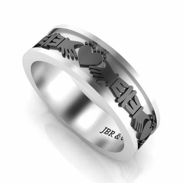 Men's Celtic Sterling Silver Claddagh Ring - JBR Jeweler