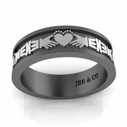 Men's Celtic Sterling Silver Claddagh Ring - JBR Jeweler