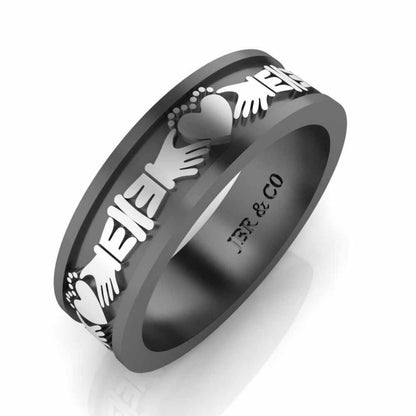 Men's Celtic Sterling Silver Claddagh Ring - JBR Jeweler