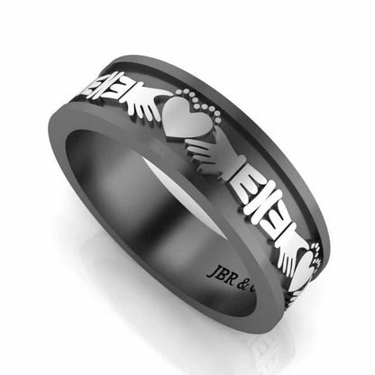 Men's Celtic Sterling Silver Claddagh Ring - JBR Jeweler