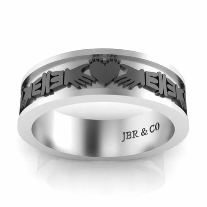 Men's Celtic Sterling Silver Claddagh Ring - JBR Jeweler