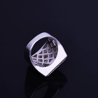 Men's Full Moissanite Diamond Front Pyramid Style Iced Out Hip Hop Ring - JBR Jeweler