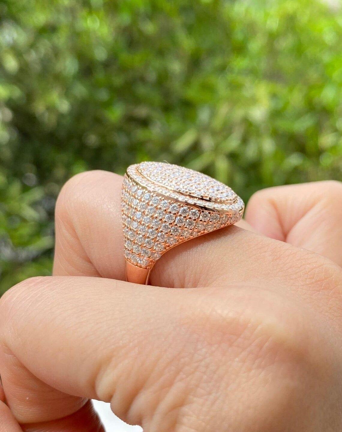 Moissanite For Men's Iced Out Wedding Micro Pave Twilight Bella Celebrity Ring - JBR Jeweler