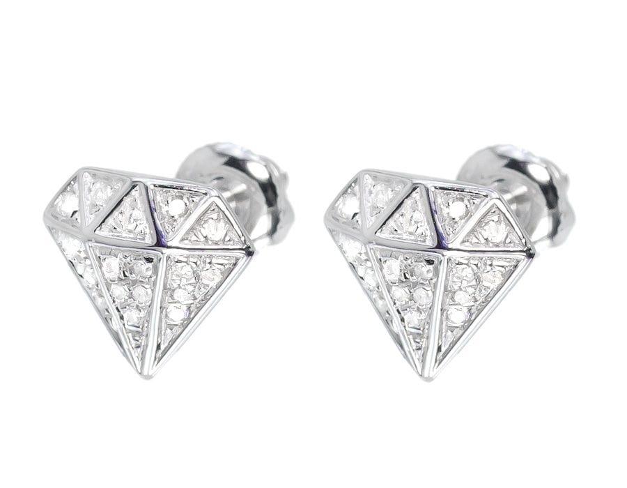 Moissanite Round Diamond Sterling Silver Stud Diamond Earring, For Women, Anniversary Gift For Her - JBR Jeweler