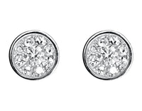 Moissanite Round Diamond Sterling Silver Stud Diamond Earring For Women - JBR Jeweler