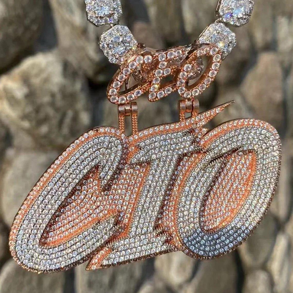 Name Hip Hop Moissanite Charm Iced Out Pendant JBR Jeweler