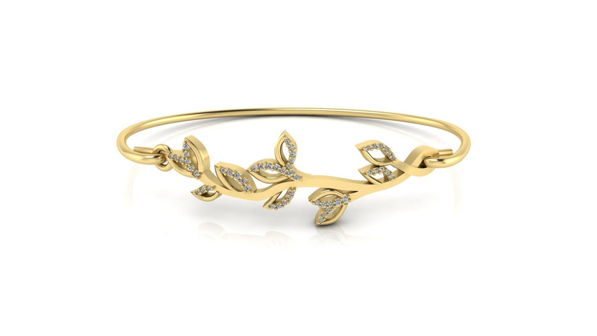Lily of the Valley Bangle Bracelets For Womens