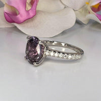 JBR Jeweler Gemstone Engagement Ring Oval Cut Engagement Alexandrite Wedding Moissanite Ring