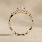 Oval cut moissanite bridal ring