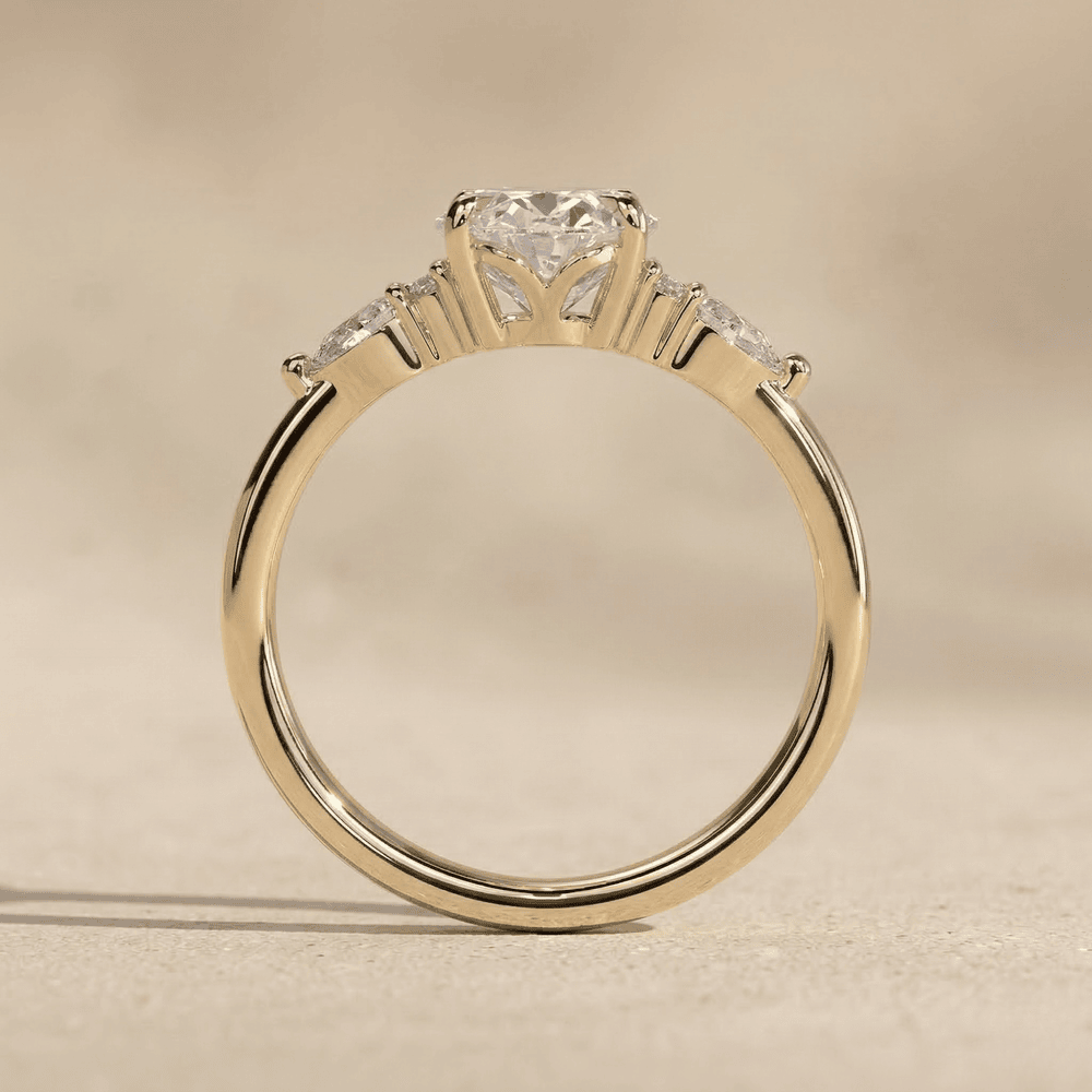 Oval cut moissanite bridal ring