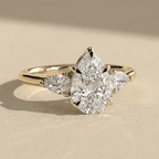 Pear Cut Moissanite Bridal Ring for Women