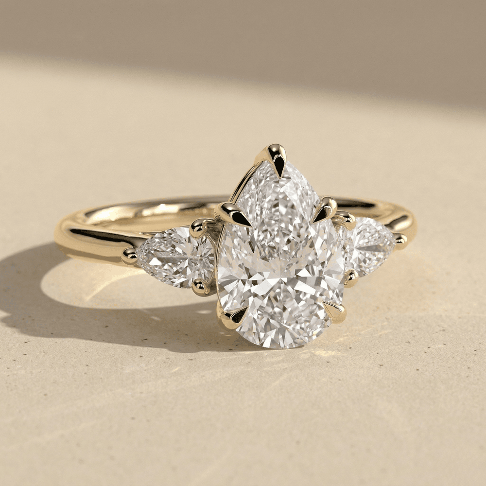 Pear Cut Moissanite Bridal Ring for Women