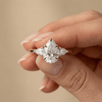 Elegant Pear Shaped Moissanite Bridal Ring