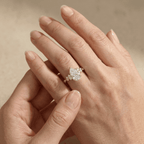 Elegant pear shaped moissanite ring for her