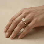 Modern wave band moissanite ring for anniversary