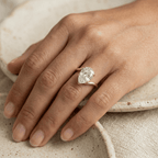 Elegant pear shaped moissanite ring for girlfriend or wife