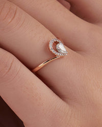 Pear Shaped Lab Grown Diamond Halo Chevron Ring - JBR Jeweler