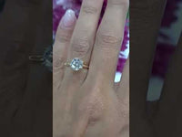 Bague de fiançailles diamant moissanite ronde solitaire 3 carats