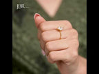 Knife edge Round Cut Lab Grown Diamond Engagement Ring