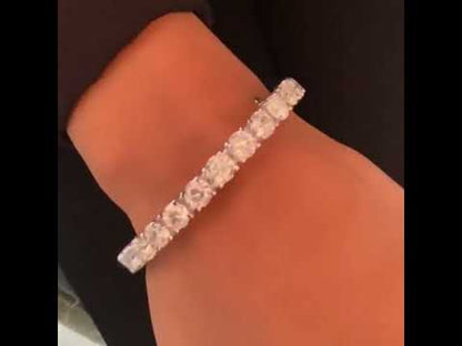 Bracelet jonc solitaire en or massif 14 carats 4,00 mm 