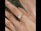 Curved Cushion Cut Lab Grown Diamond Engagement Ring